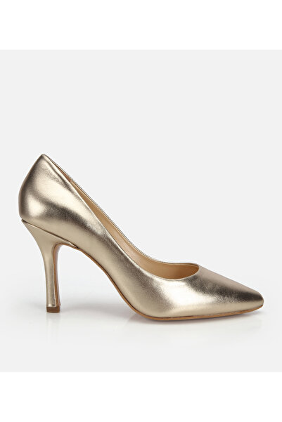 Hotiç Kadın Deri Gold Yumuşak Dokulu Stiletto
