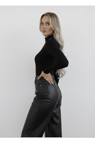 hashtag Kadın Balıkçı Yaka Uzun Kollu Body – Basic Düz Model 4'lü Paket