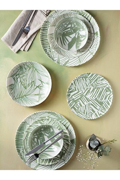 nv tableware Palm Mounta 6 Kişilik 24 Parça Porselen Yemek Seti