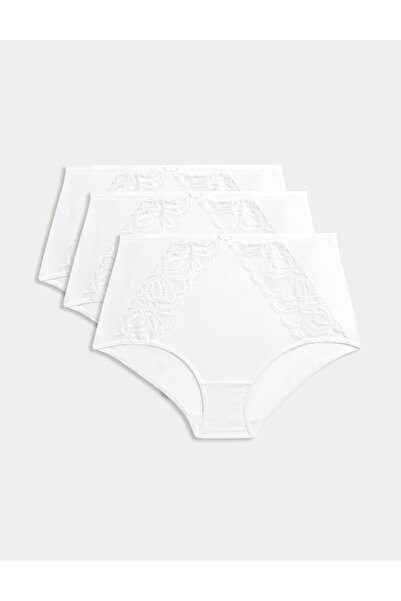Marks & Spencer 3'lü Amelia Dantelli Full Brief Külot