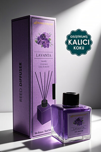 MOUVEMENT Lavanta Esintisi 100 ml Bambu Çubuklu Oda Kokusu Evinizde Sakinlik ...