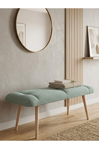 MervishDecor Ahşap Ayaklı Bench Puf Bank 80x40 cm – Antre Pufu, Yatak Ucu Puf...