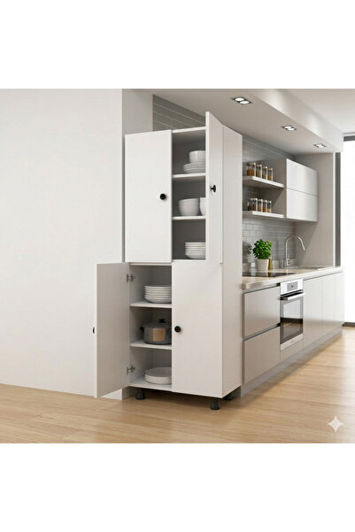 zerkaconcept Mobilyahome 6 Raflı Çok Amaçlı Dolap 50 Cm %100 Mdf