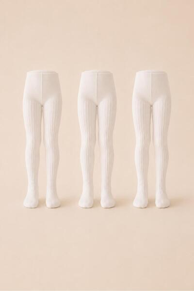 Lakoren 3-Piece Baby Girl & Child 50 Den Striped Pantyhose