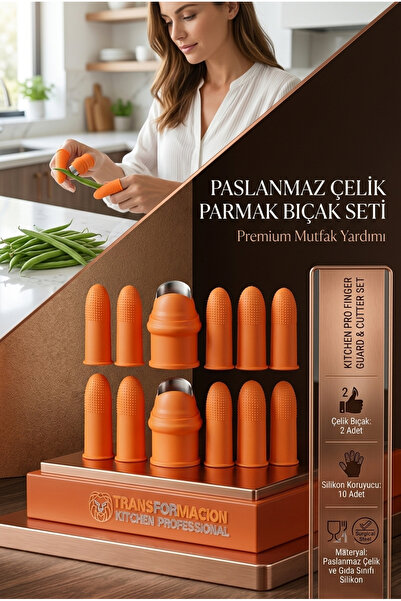 Transformacion Hızlı Parmak Bıçağı Başparmak Sebze Kesici 2 li set