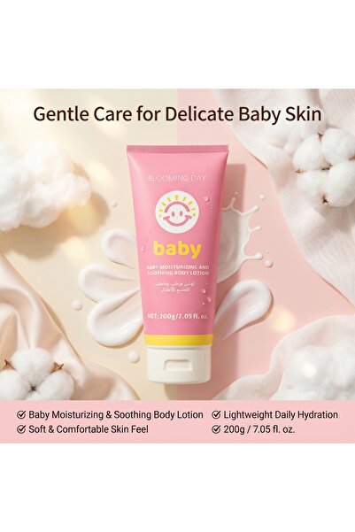 BLOOMING DAY لوشن مرطب ومهدئ للجسم للأطفال، لوشن خفيف غير دهني، يساعد على حما...