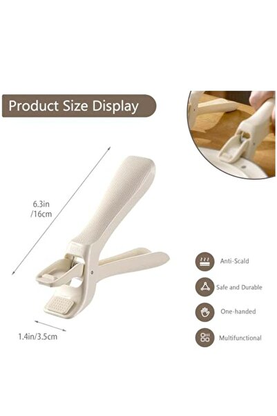 Arabest 2-Pack Heat Resistant Plate Gripper Tongs for Bowls, Air Fryers & Mic...