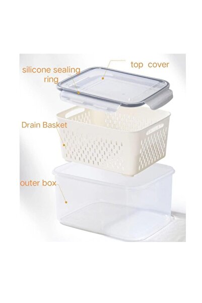 Arabest Fruit Storage Containers for Fridge Organizers and Storage, 4 Pack La...
