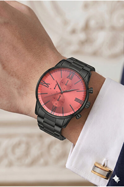 Güncel Vitrin Orange Black Men's Wristwatch
