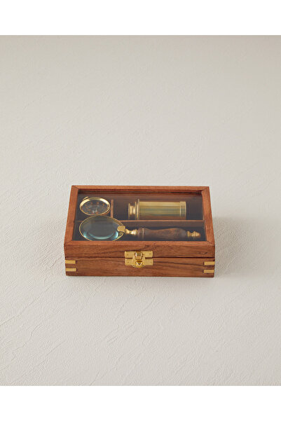 English Home Magnifier Dekoratif Obje 16,5x11,5x5 cm Kahve