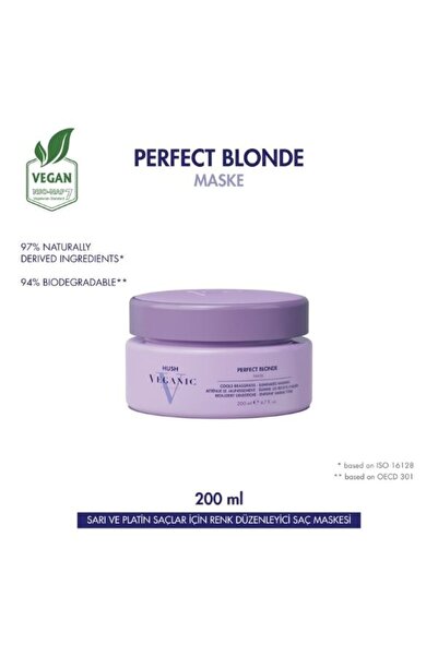 HUSH Veganic Perfect Blonde Sarı ve Platin Saçlar İçin Bakım Maskesi 200 ml