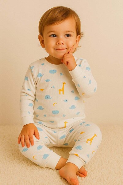 aden kids %100 pamuk çocuk alt üst pijama takımı