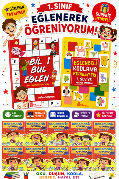Ata Yayıncılık 1.Sınıflar İçin Okumayı Sevdiren 10 lu Hikaye Seti -Bil Bul Eğ...
