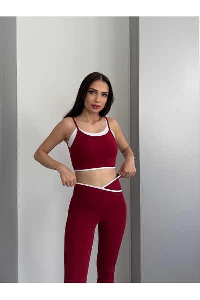 Edsize Esnek Standart Fit Toparlayıcı Kadın Tayt Takım