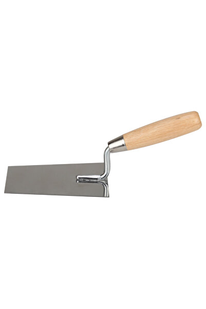 EvoTools Professional Mistrie trapezoidală din oțel inoxidabil, mâner din lem...