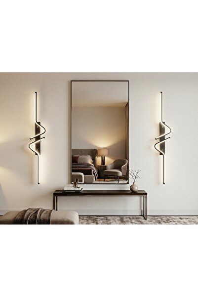Zeya Lighting Yüksek Aydınlatmalı Z Model Antrasit Füme Led Aplik Avize Moder...