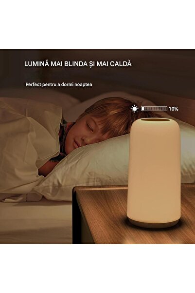 OEM Lampa led noptiera cu functie tactila reglabila cu 7 culori lumina de noapte pentru copii cu functie