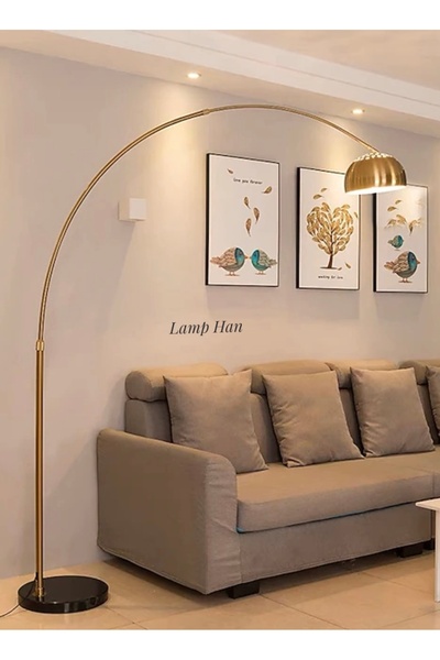 Lamp Han Deve Boynu Serisi Olta Lambader Zemin Lambası