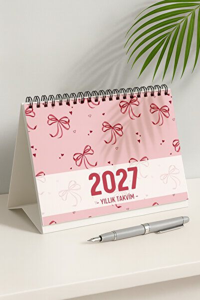 Eldesen Tasarım 2027 Masa Takvimi Spiralli A5 (21X16CM) Büyük Boy / Resmi Tat...