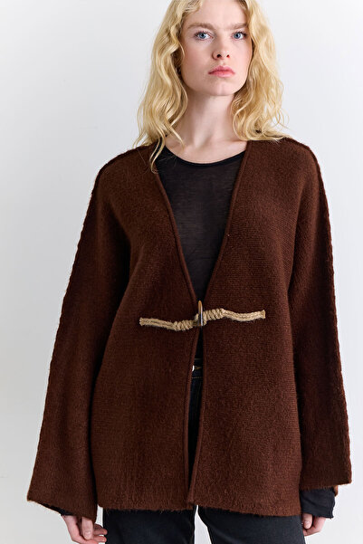 Manuka Norway Buttoned Knitwear Cardigan Brown