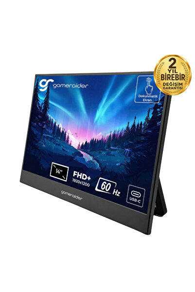 GameRaider P14 Touch 14 inç 60Hz Full HD+ IPS Dokunmatik Taşınabilir Monitör