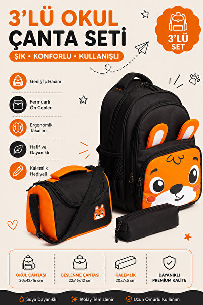 MİECZ BAGS Sevimli Karakter Tasarımlı Anaokulu & Kreş İlkokul Kız Erkek Çocuk...