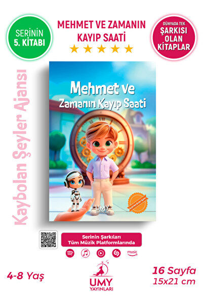UMY Yayınları Mehmet ve Zamanın Kayıp Saati - Okul Öncesi ve 1. Sınıf İsme Öz...