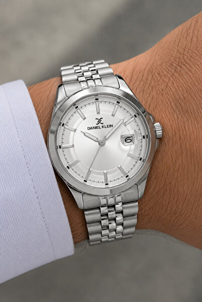 Daniel Klein Erkek Kol Saati Gümüş Renk 42 mm Çelik Kordon Su Geçirmez 3 ATM