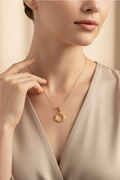 XUPING JEWELRY Style Pearl/Xuping Jewelry O Shaped Letter Necklace