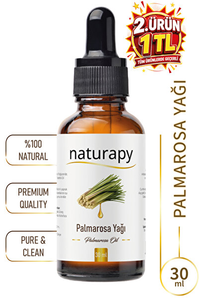 NATURAPY Palmarosa Oil (Palmarosa Oil) Essential Oil 30 ml Glass Bottle with ...