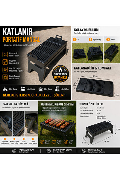 LANDACOMP KATLANABİLİR MANGAL