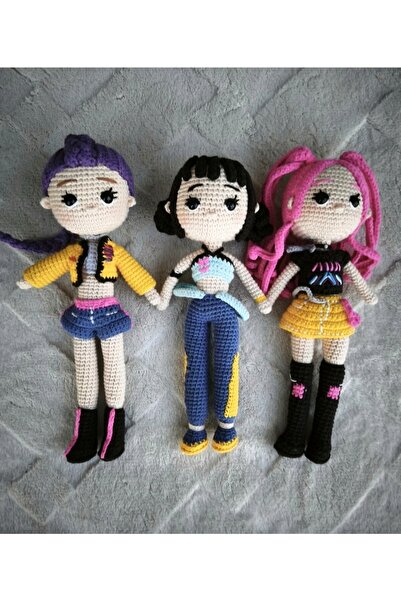 MİNOHOUSE Amigurumi K-Pop Demon Hunters Mira Rumi Zoey 3lü