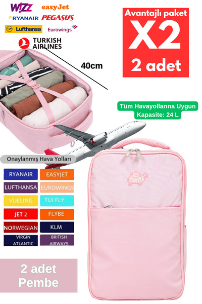 Jet Turtle Rucsac de călătorie 40cm Pegasus, Wizz Air, Ryanair, Bagaj de mână...