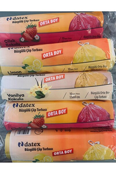 datex BÜZGÜLÜ ORTA BOY ÇÖP TORBASI KOKULU