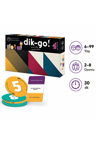 Zetzeka Dik-Go Genel Kültür Dikkat ve Zeka Oyunu 5+ Yaş 2-6 Oyuncu