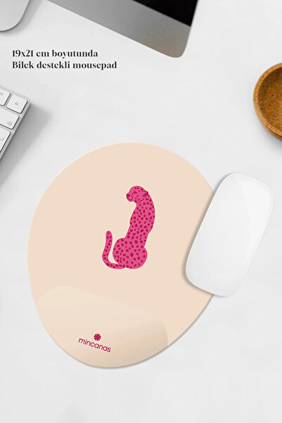 Mincanas Renkli Bilek Destekli Oval Mouse Pad Mouse Altlığı