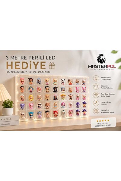 MASTERPOL 50li Kapaklı şeffaf lego mini figür miniş yapi taşı lego bricks blo...