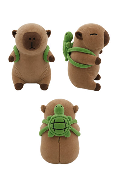 hn sport Capybara Sevimli Peluş Oyuncak 30 cm - Yumuşak Dolgulu ve Kaplumbağa...