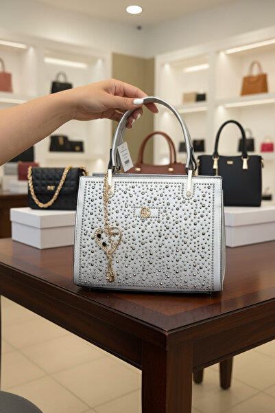 LYRA Bags & Accessories Lyra Women's Handbag White Stone Stylish Event Bag Sp...