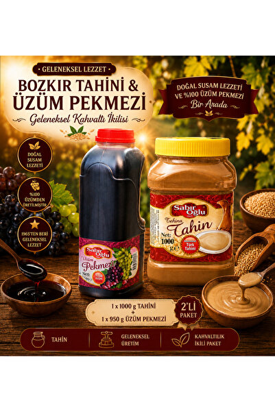 SABIROĞLU 1000 جرام طحينة بوزكير و 950 جرام دبس عنب
