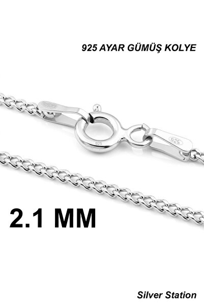 Silver Station 925 Ayar Gümüş Kolye - Gurmet Zincir Kolye 40-45-50-55-60-75 cm