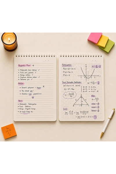 PickyTidy غلاف مغلف بالسيلوفان مقاس A5، 2 قطعة مخططة، حلزونية الشكل من الأعلى، 80 ورقة، مجموعة دفاتر ملاحظات بوزن 80 جرام