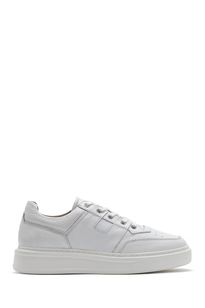 Derimod Erkek Beyaz Bağcıklı Kalın Tabanlı Spor Ayakkabı, Deri Sneaker 26SFD6...