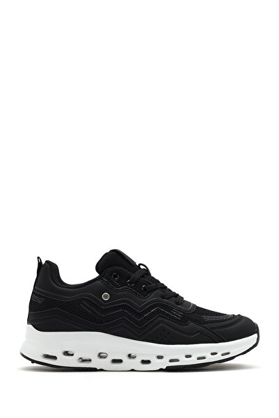Derimod Kadın Siyah Bağcıklı Kalın Tabanlı Sneaker 25SFE495714