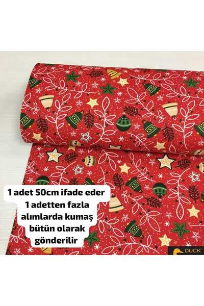 Home Duck kumaş ( Yılbaşı çan desen 50 x 180 )