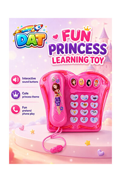 DAT Kids Musical Learning Telephone Toy with Light & Sound, Fashion Girl Char...