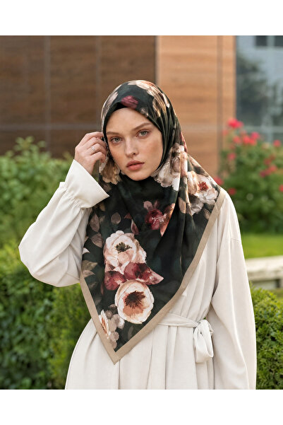 b blueberry italia Premium Bursa İpeği Desenli Eşarp