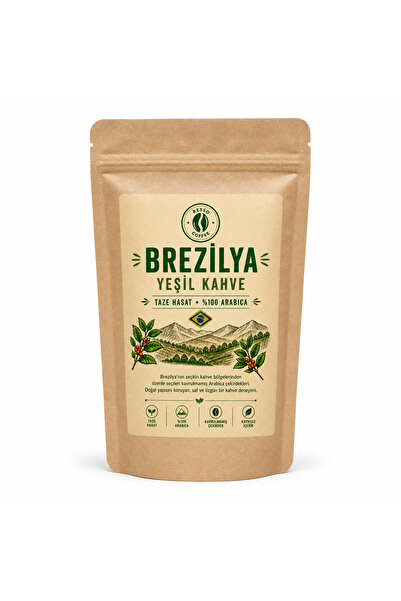 RESSO COFFEE Brezilya %100 Arabica Yeşil & Çiğ Kahve Çekirdeği 250 Gr.