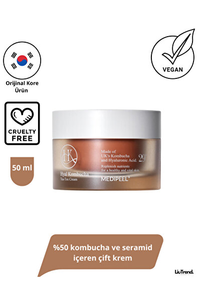Medipeel Hyal Kombucha Tea-Tox Cream 50 ml %50 kombucha ve seramid içeren çif...