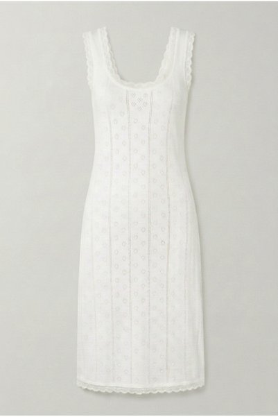 Ladytime 3-Piece 100% Cotton Lace Detailed Chemise & Nightgown Set - 241